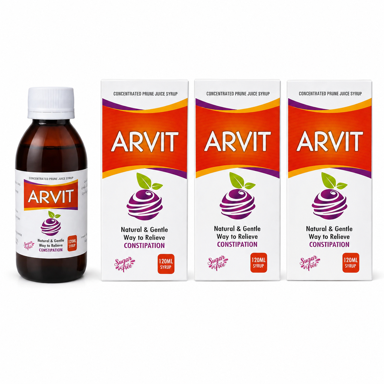 Arvit Constipition 120ml Syrup(Combo Pack)
