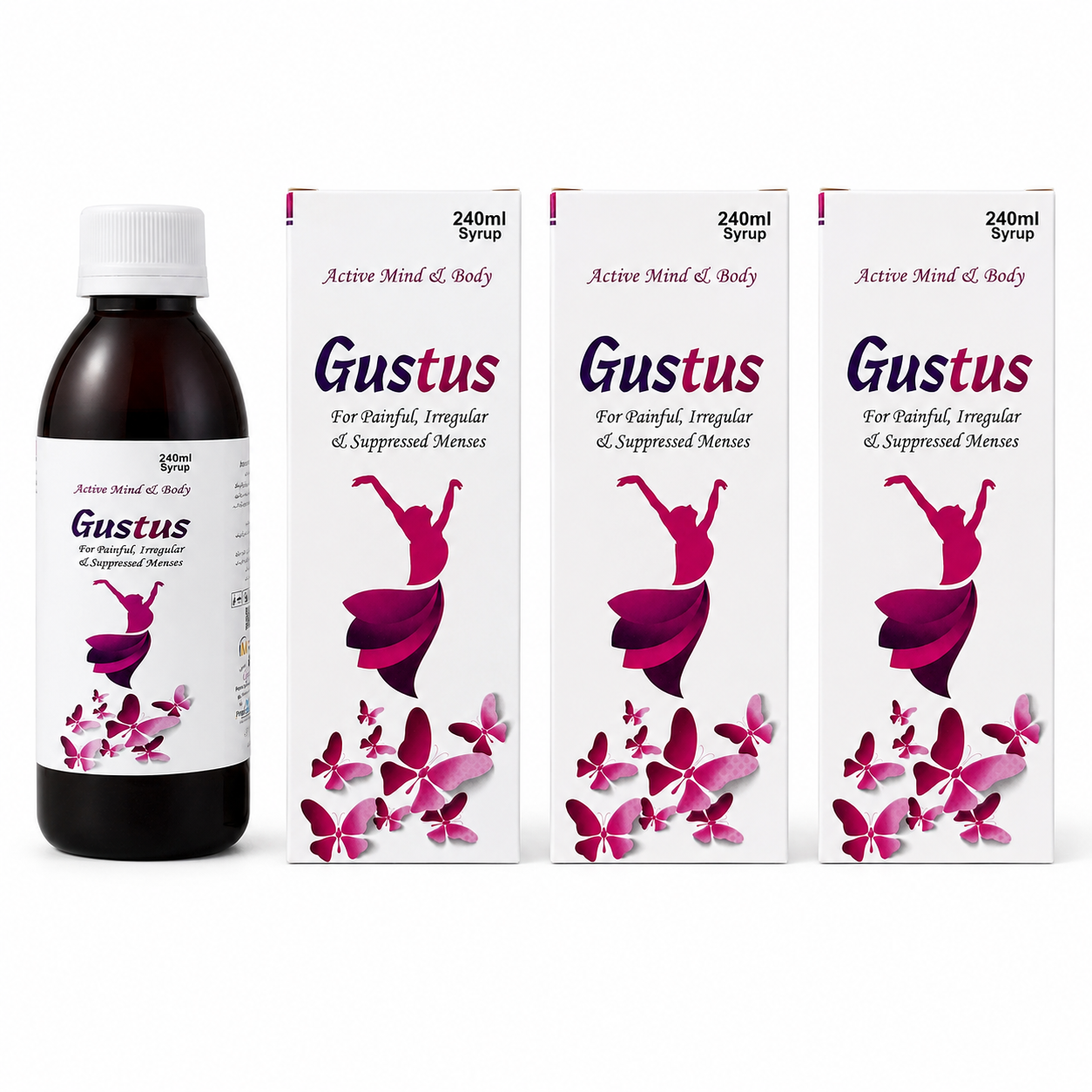 Gustus 240ml Syrup(Combo Pack)
